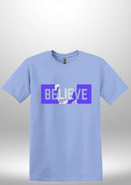 Blue "Believe" Luxe T-shirt by Luxe Sensational