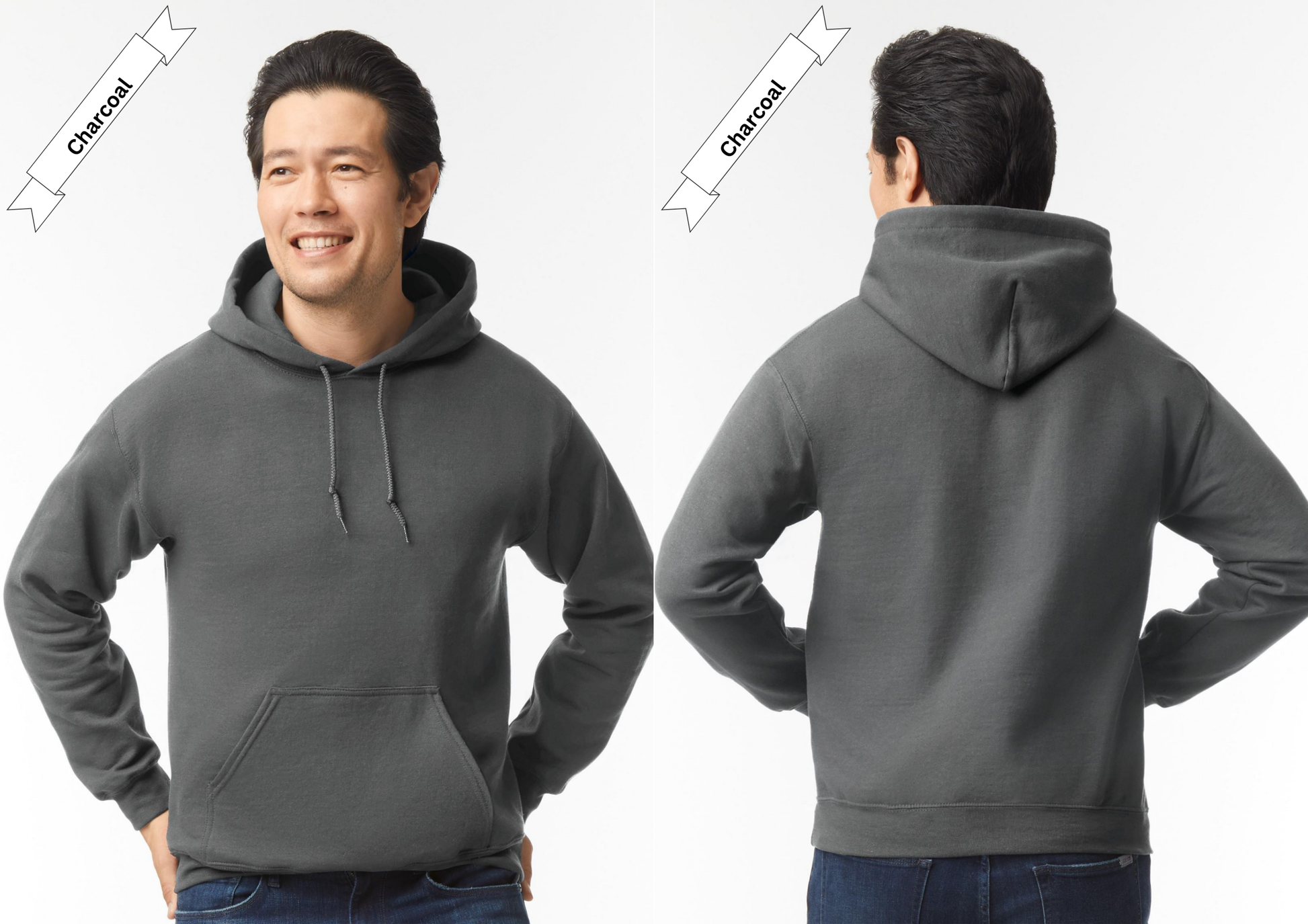 Charcoal Grey Hoodie by Luxe-Custom-Designer