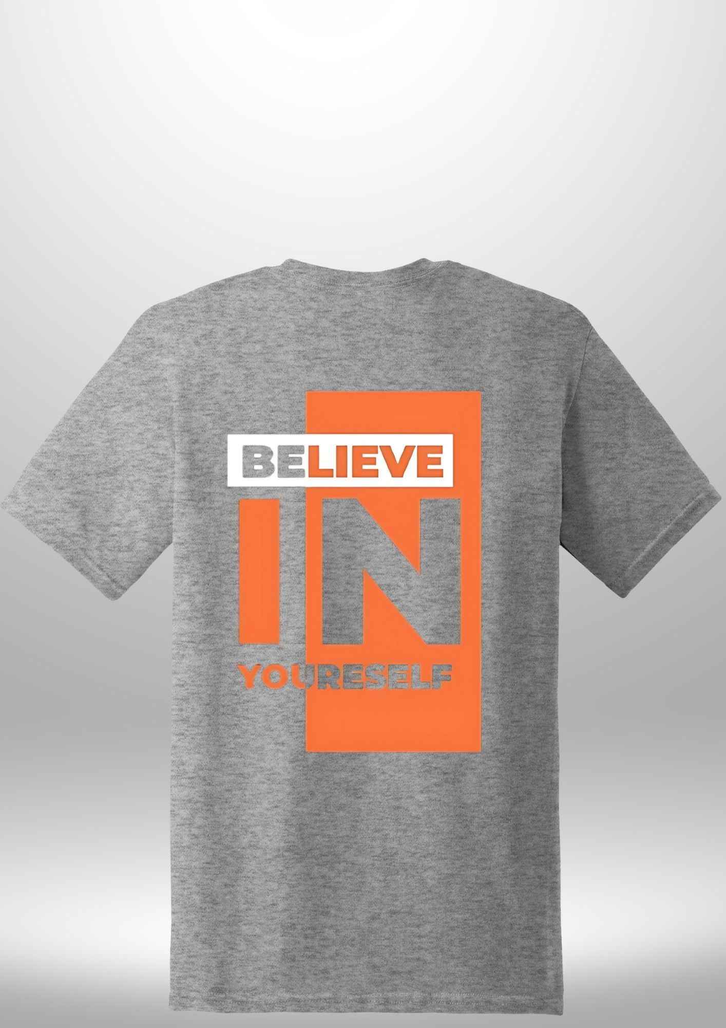 Red "Believe In Yourself" Luxe T-Shirt by Luxe-Custom-Designer