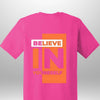 Red "Believe In Yourself" Luxe T-Shirt by Luxe-Custom-Designer