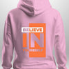 Red "Believe In Yourself" Hoodie by Luxe-Custom-Designer