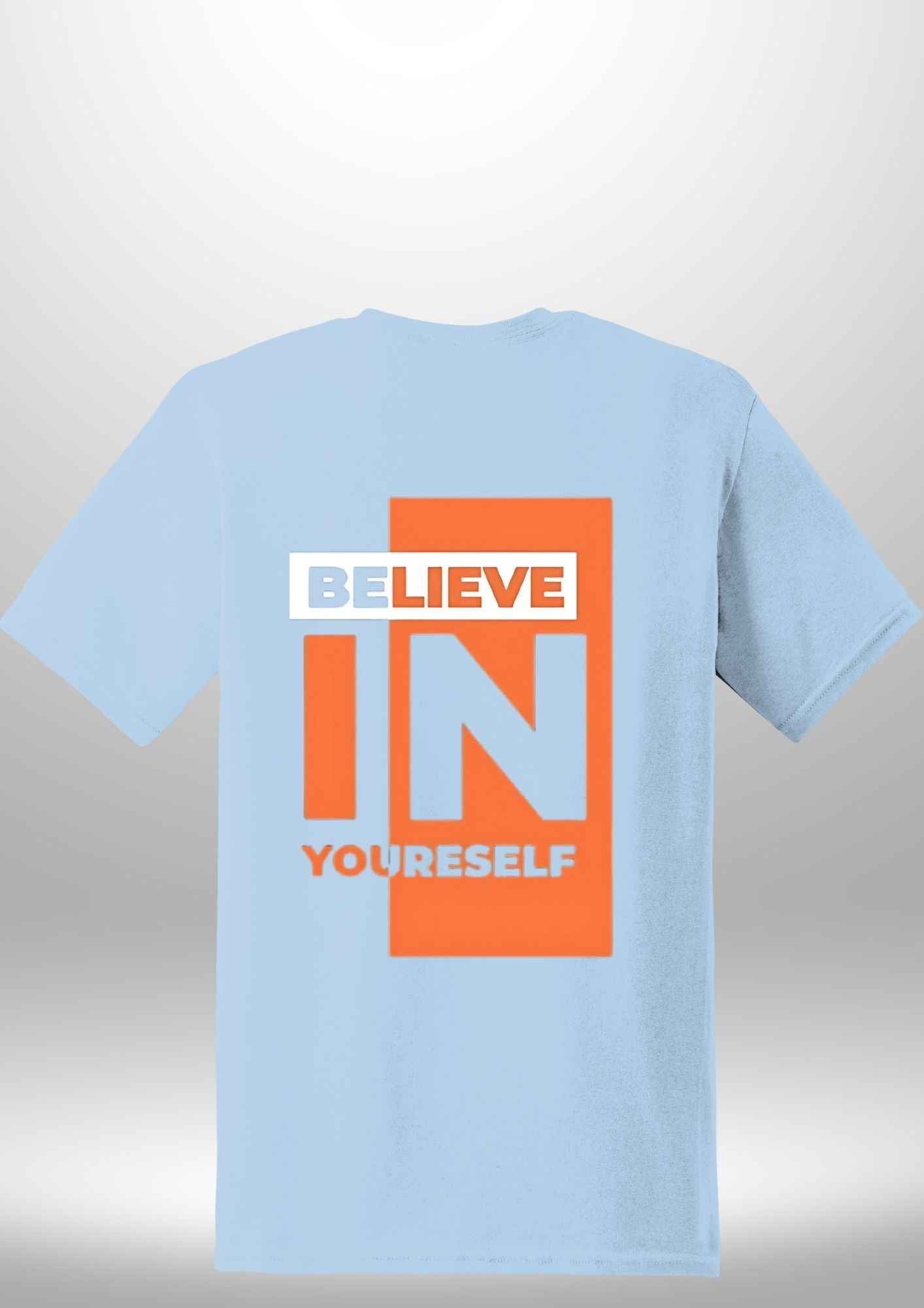 Red "Believe In Yourself" Luxe T-Shirt by Luxe-Custom-Designer