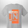 Red "Believe In Yourself" Luxe T-Shirt by Luxe-Custom-Designer