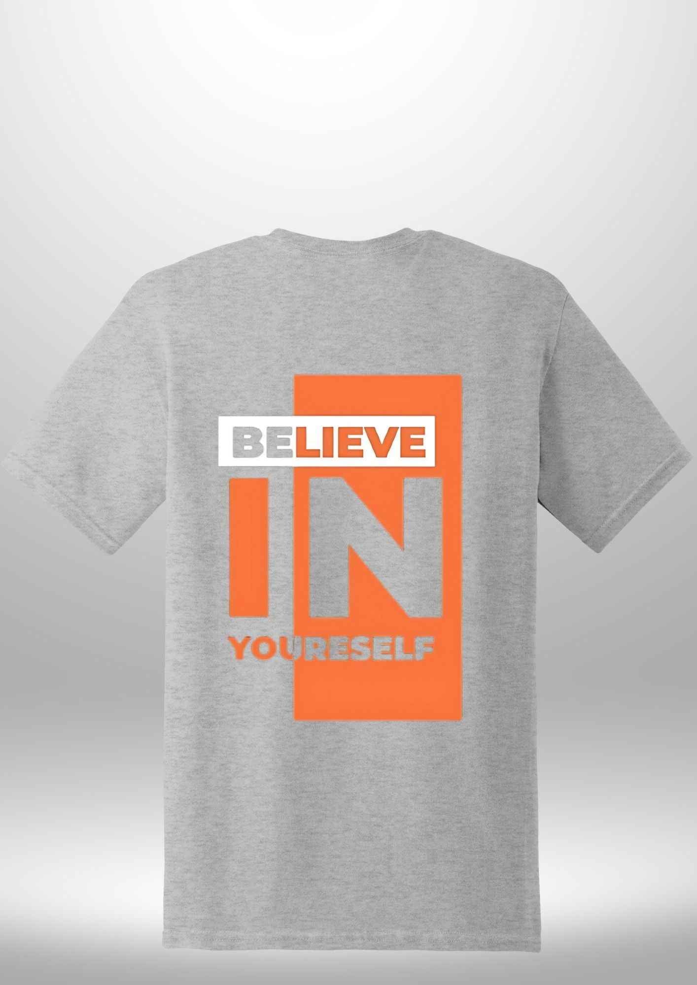 Red "Believe In Yourself" Luxe T-Shirt by Luxe-Custom-Designer