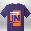 Red "Believe In Yourself" Luxe T-Shirt by Luxe-Custom-Designer