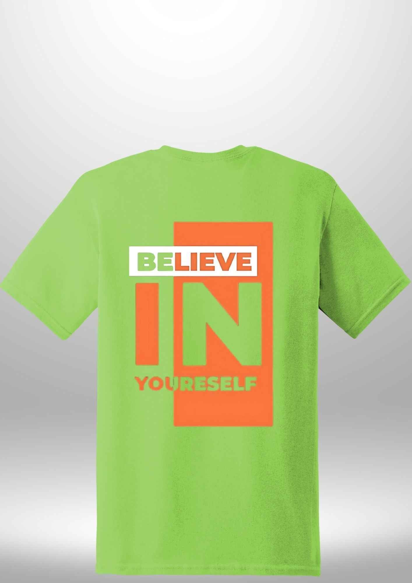 Red "Believe In Yourself" Luxe T-Shirt by Luxe-Custom-Designer