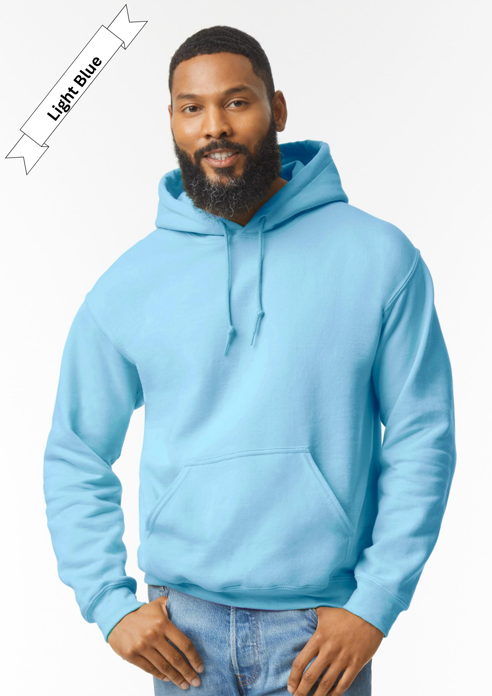Light Blue Hoodie by Luxe-Custom-Designer