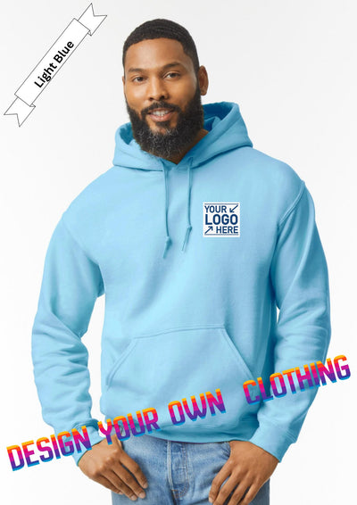 Light Blue Hoodie by Luxe-Custom-Designer