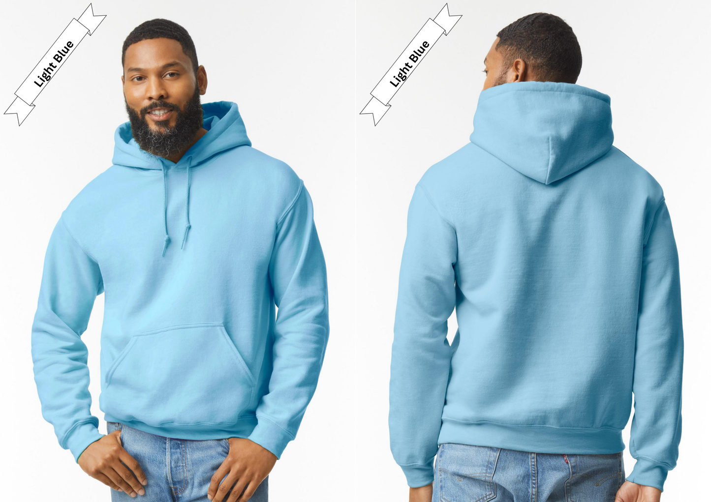 Light Blue Hoodie by Luxe-Custom-Designer