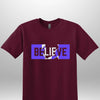 Blue "Believe" Luxe T-shirt by Luxe-Custom-Designer