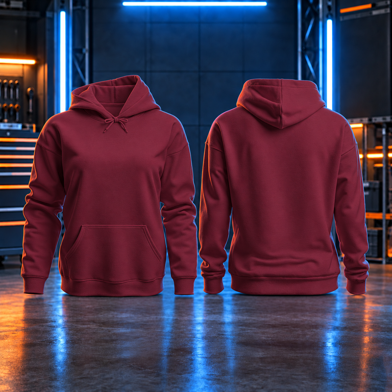 Maroon Work Hoodie Personalised