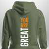 You Are Great Hoodie by Luxe Custom Designer