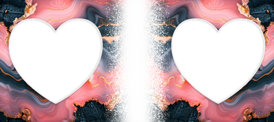Marble Effect 2 heart Image mug by Luxe-Custom-Designer