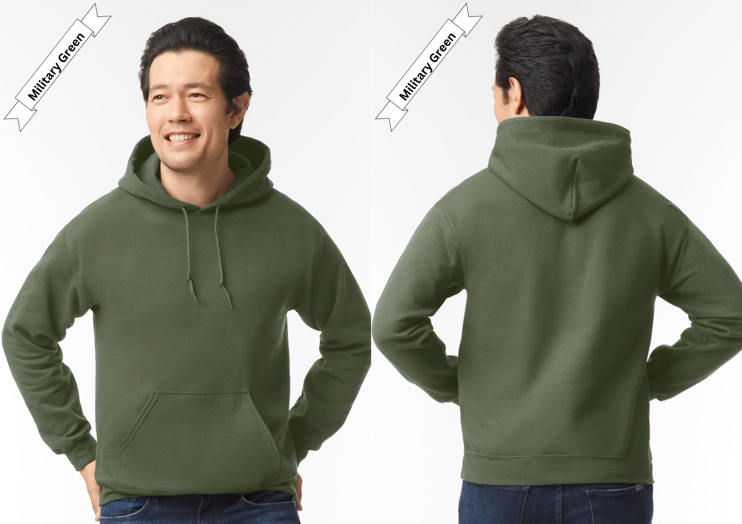 Military Green Hoodie by Luxe-Custom-Designer