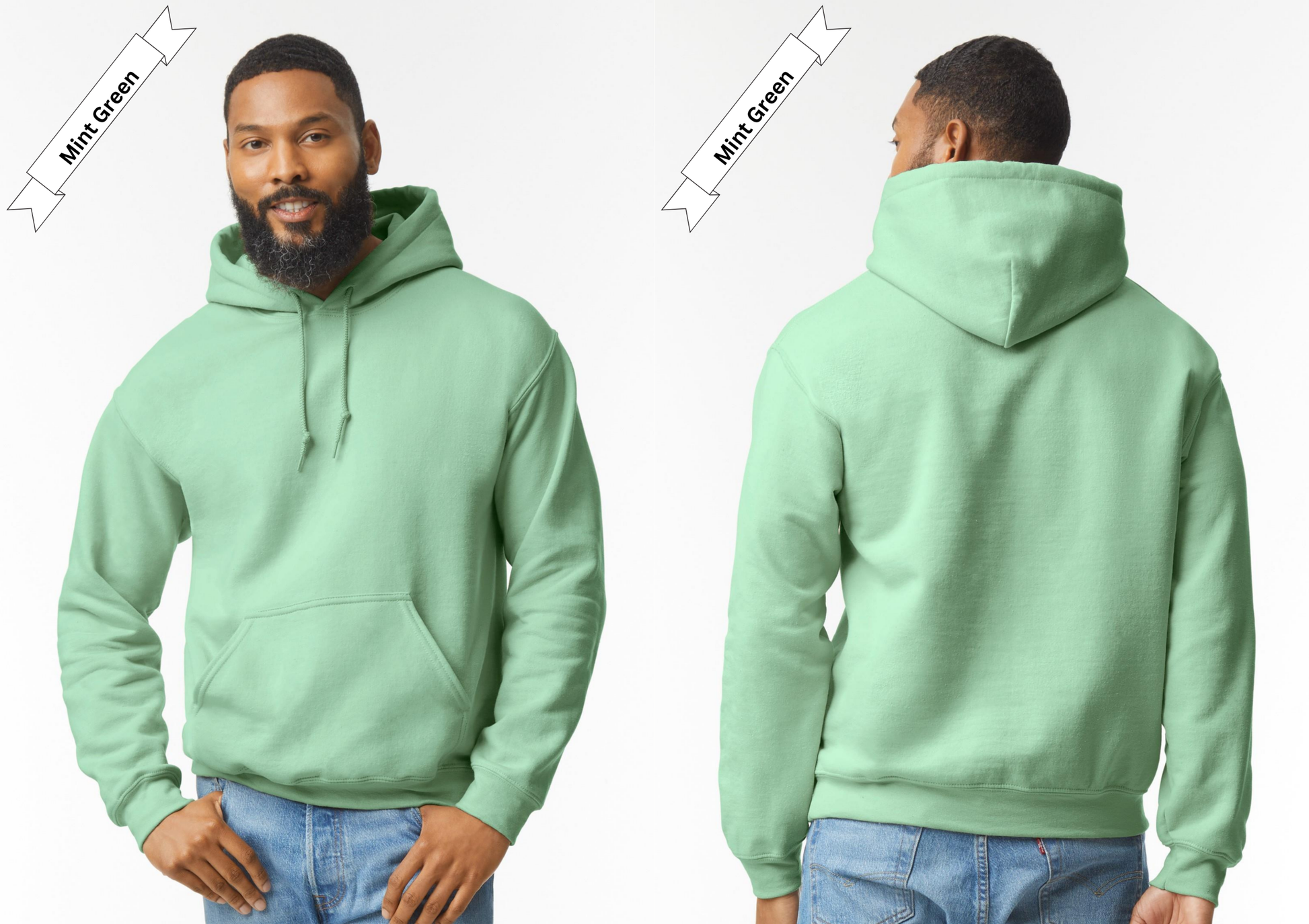 Mint Green Hoodie by Luxe-Custom-Designer