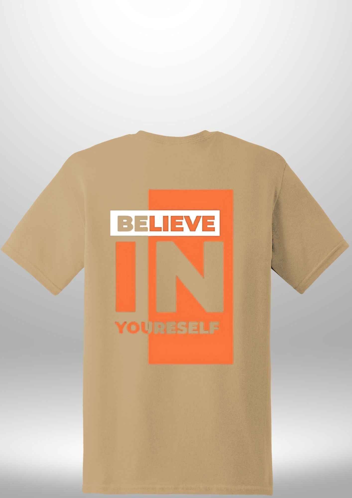 Red "Believe In Yourself" Luxe T-Shirt by Luxe-Custom-Designer