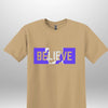 Blue "Believe" Luxe T-shirt by Luxe-Custom-Designer
