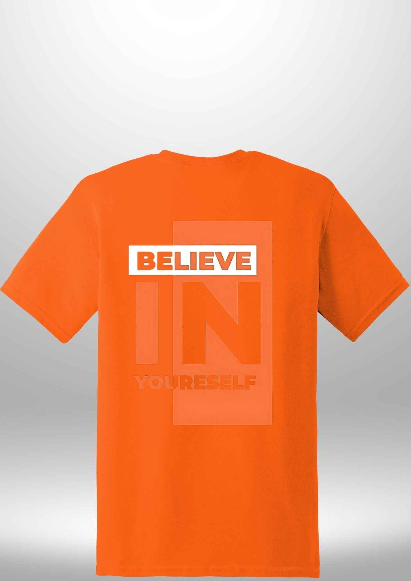 Red "Believe In Yourself" Luxe T-Shirt by Luxe-Custom-Designer