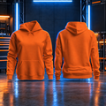 Orange Work Hoodie Personalised