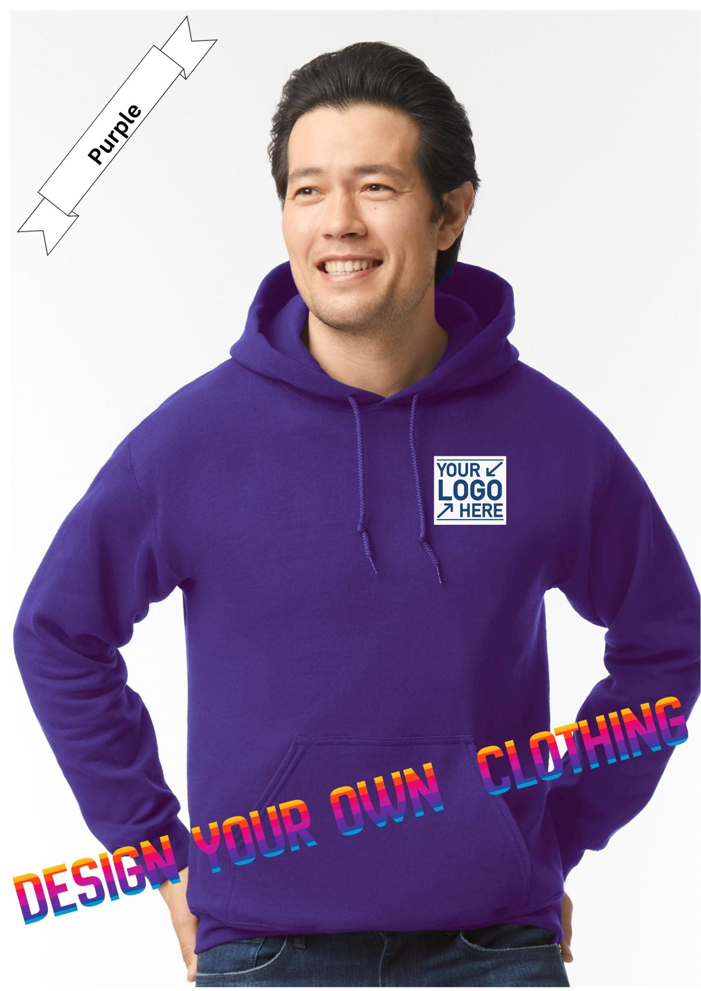 Purple Hoodie by Luxe-Custom-Designer