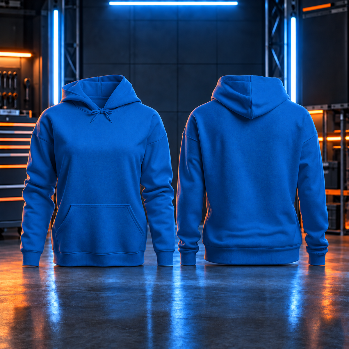 Royal Blue Work Hoodie Personalised