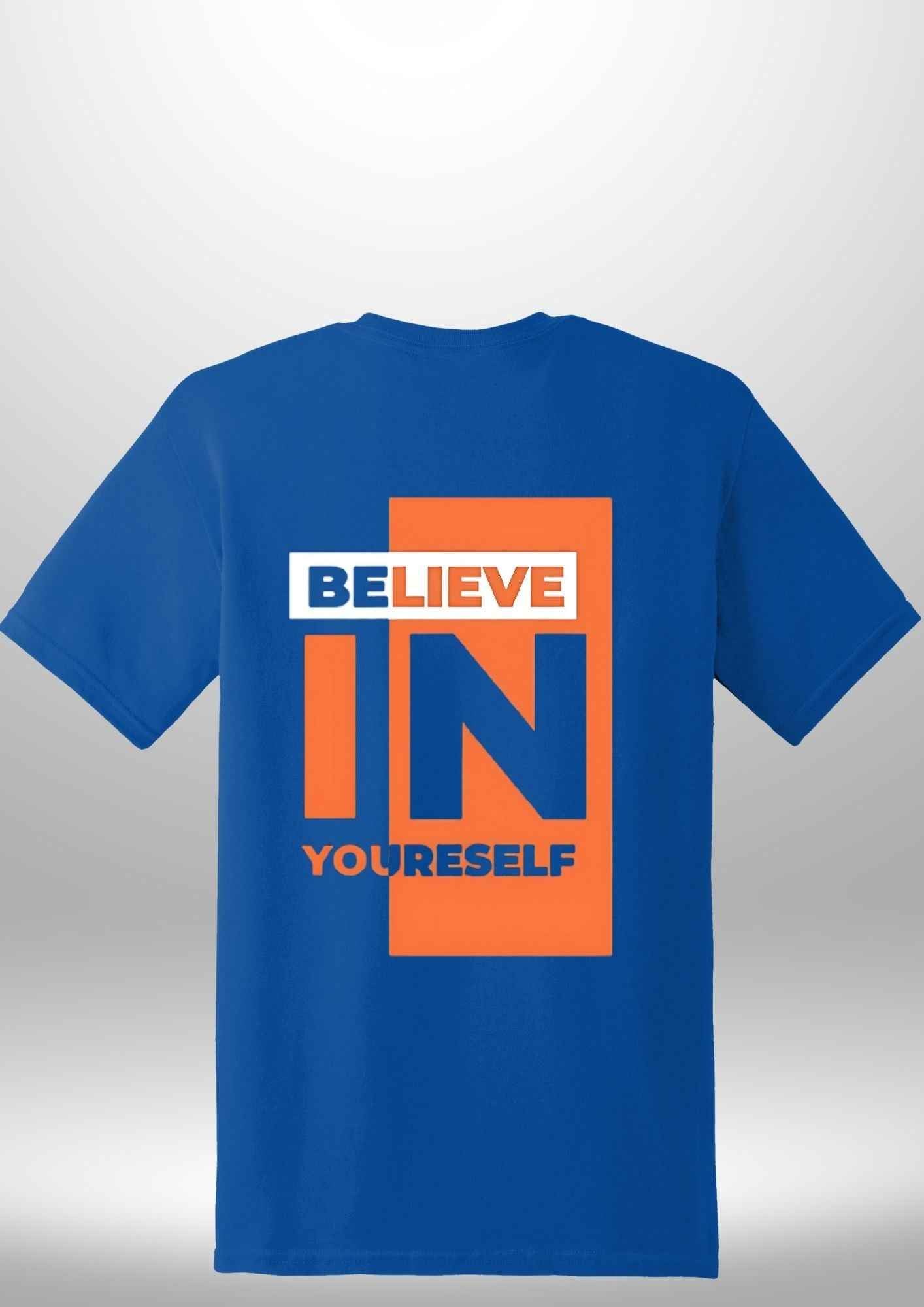 Red "Believe In Yourself" Luxe T-Shirt by Luxe-Custom-Designer