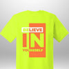 Red "Believe In Yourself" Luxe T-Shirt by Luxe-Custom-Designer
