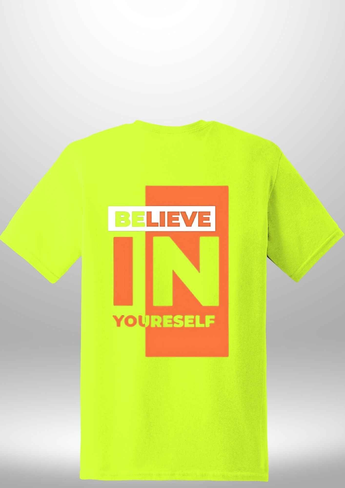 Red "Believe In Yourself" Luxe T-Shirt by Luxe-Custom-Designer