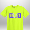 Blue "Believe" Luxe T-shirt by Luxe-Custom-Designer