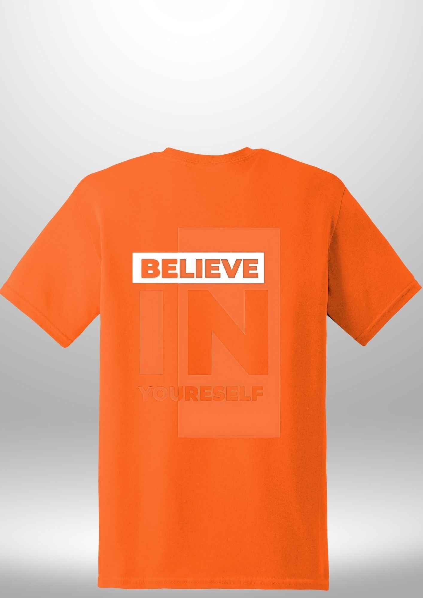 Red "Believe In Yourself" Luxe T-Shirt by Luxe-Custom-Designer