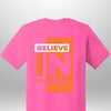 Red "Believe In Yourself" Luxe T-Shirt by Luxe-Custom-Designer