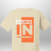 Red "Believe In Yourself" Luxe T-Shirt by Luxe-Custom-Designer