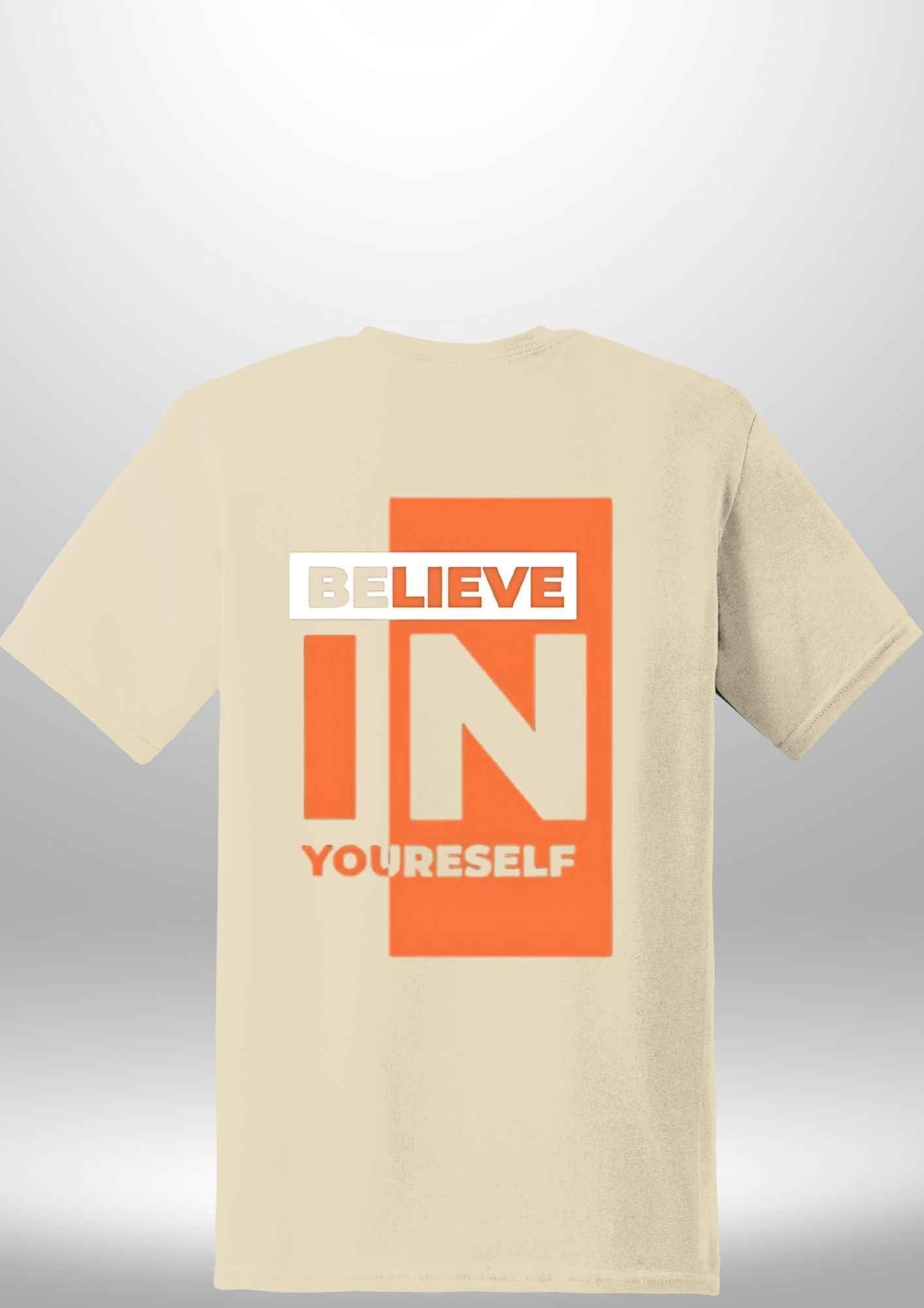 Red "Believe In Yourself" Luxe T-Shirt by Luxe-Custom-Designer
