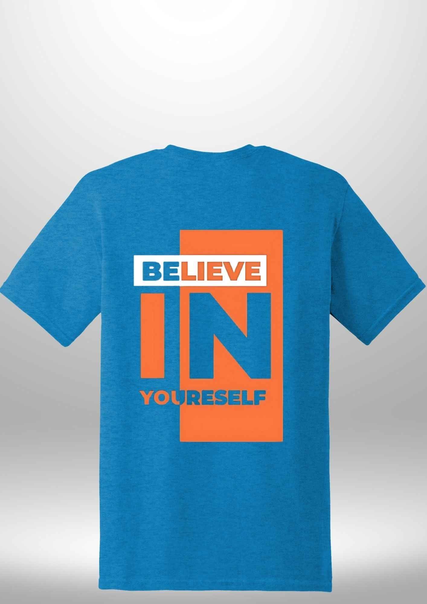 Red "Believe In Yourself" Luxe T-Shirt by Luxe-Custom-Designer