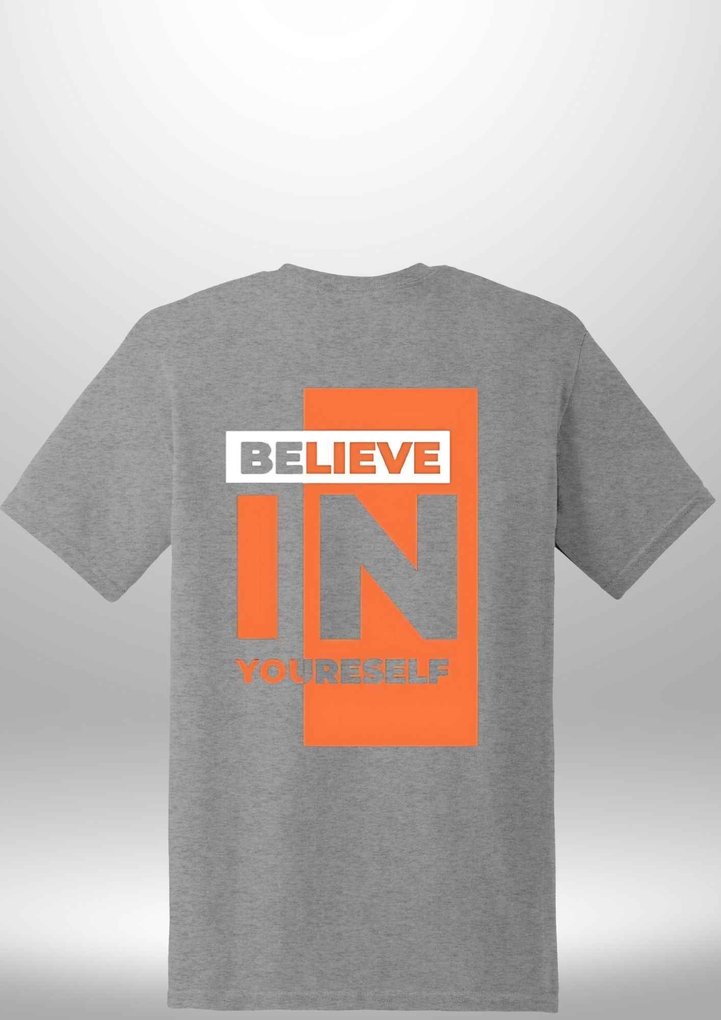 Red "Believe In Yourself" Luxe T-Shirt by Luxe-Custom-Designer