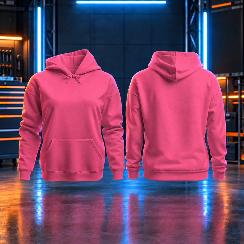 Safety Pink Work Hoodie Personalised