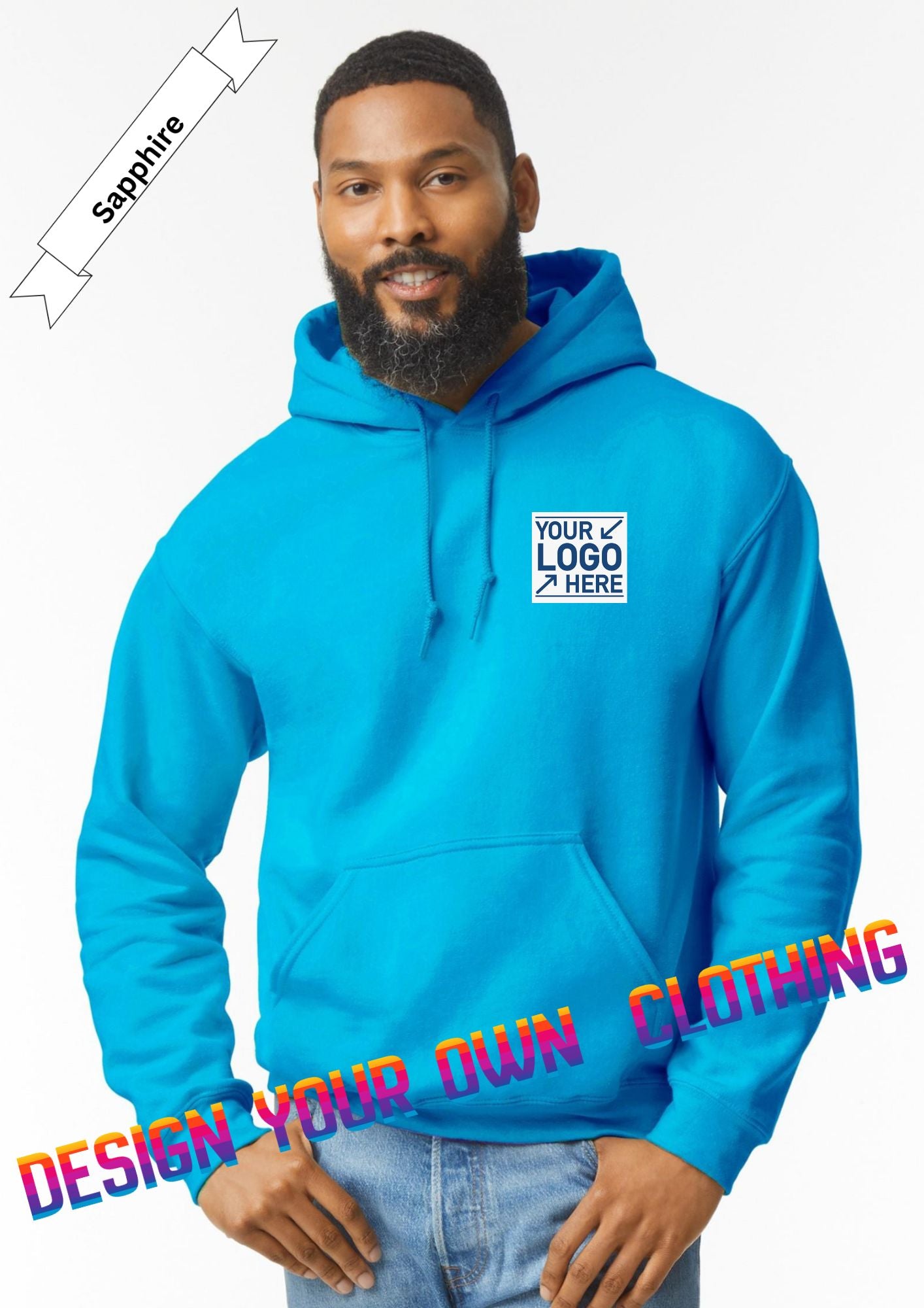 Sapphire Hoodie by Luxe-Custom-Designer