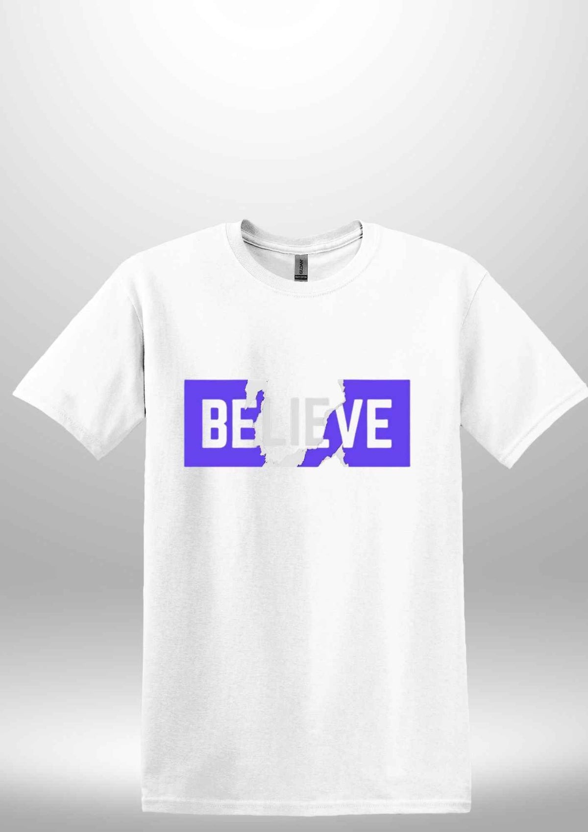 Blue "Believe" Luxe T-shirt by Luxe Sensational