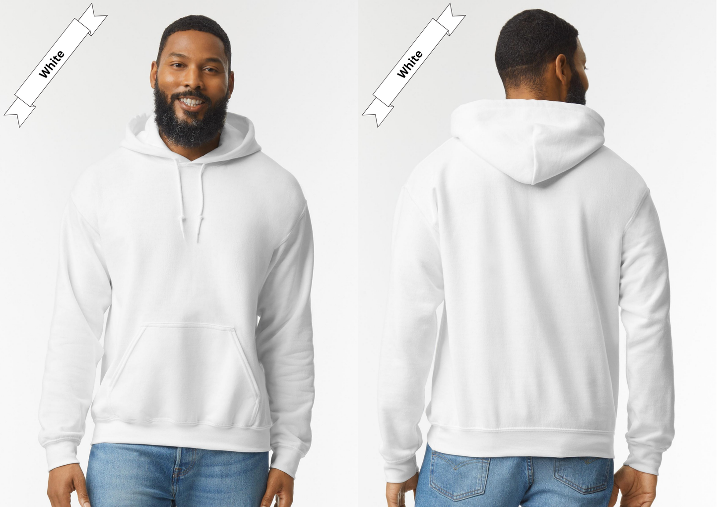 White Hoodie by Luxe-Custom-Designer