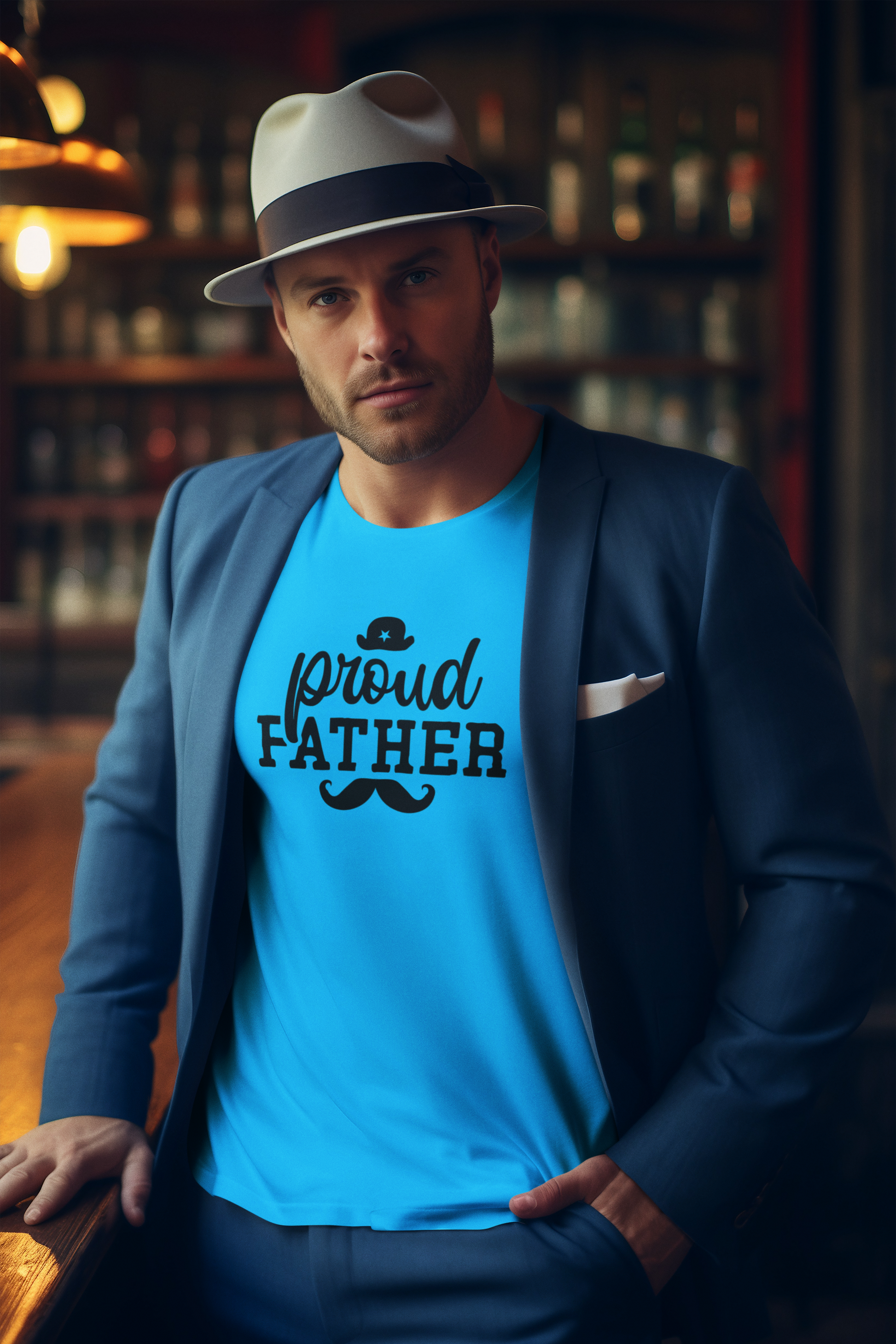 Proud Father T-Shirt by Luxe-Custom-Designer