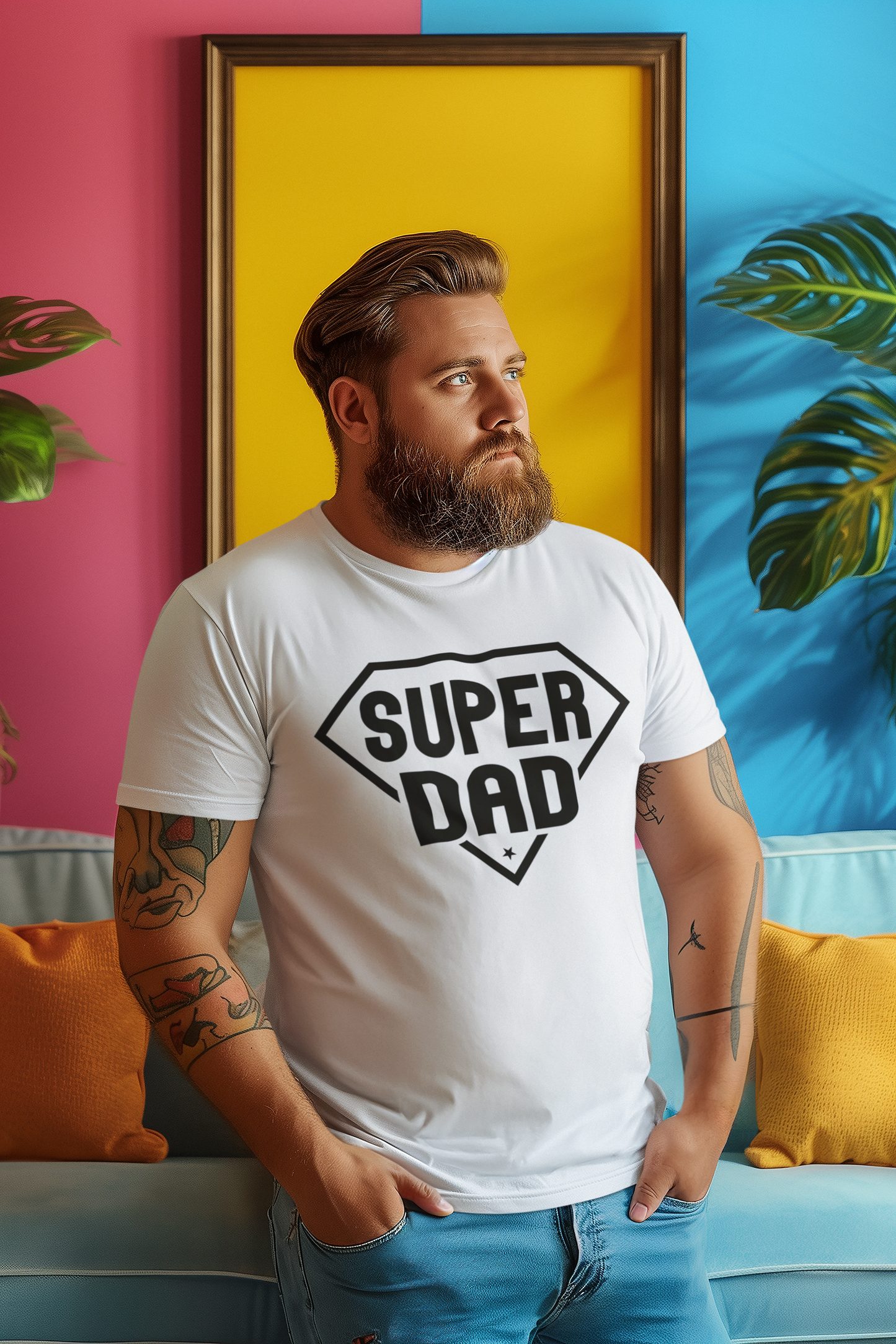 Super Dad T-Shirt by Luxe-Custom-Designer