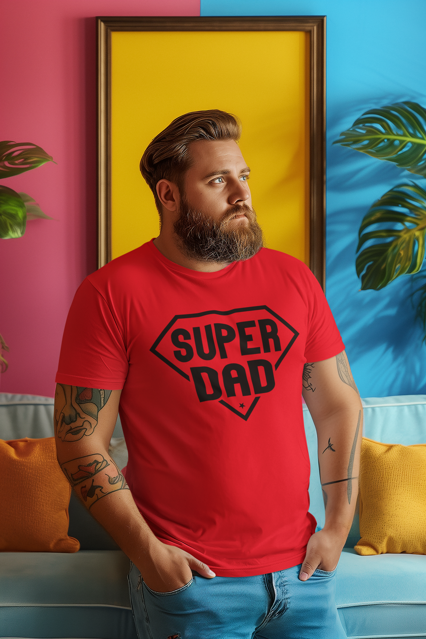 Super Dad T-Shirt by Luxe-Custom-Designer
