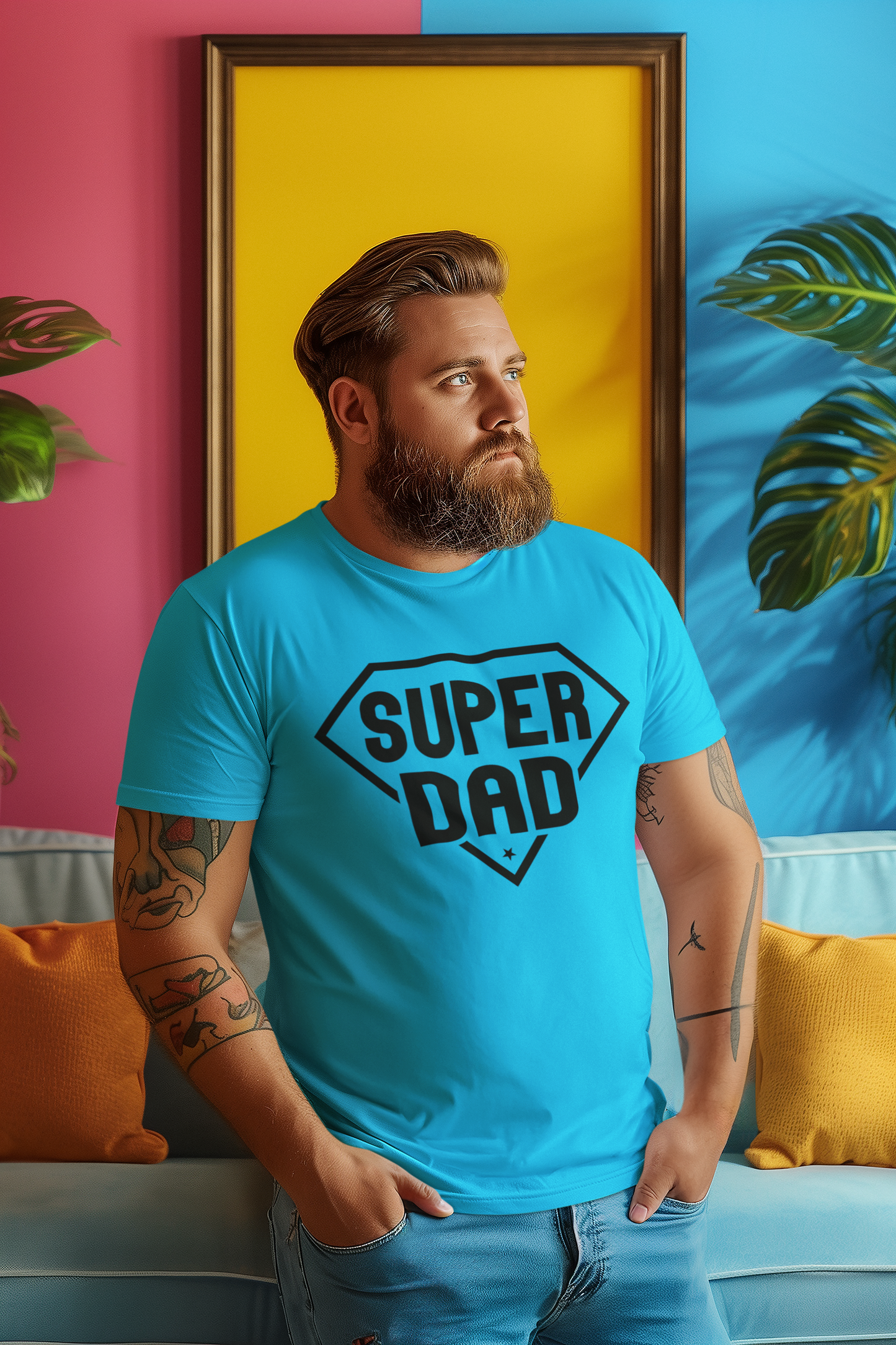 Super Dad T-Shirt by Luxe-Custom-Designer