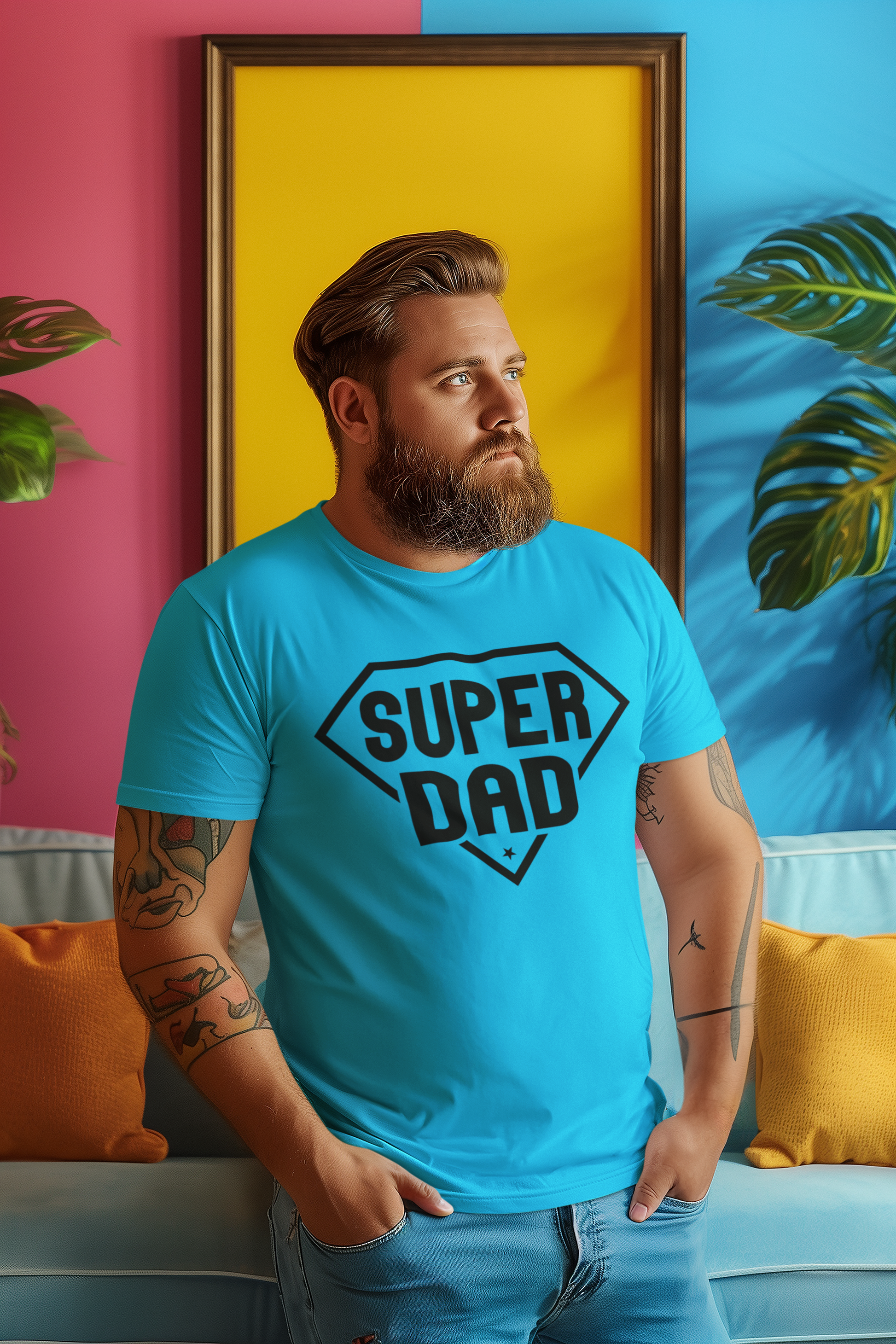 Super Dad T-Shirt by Luxe-Custom-Designer