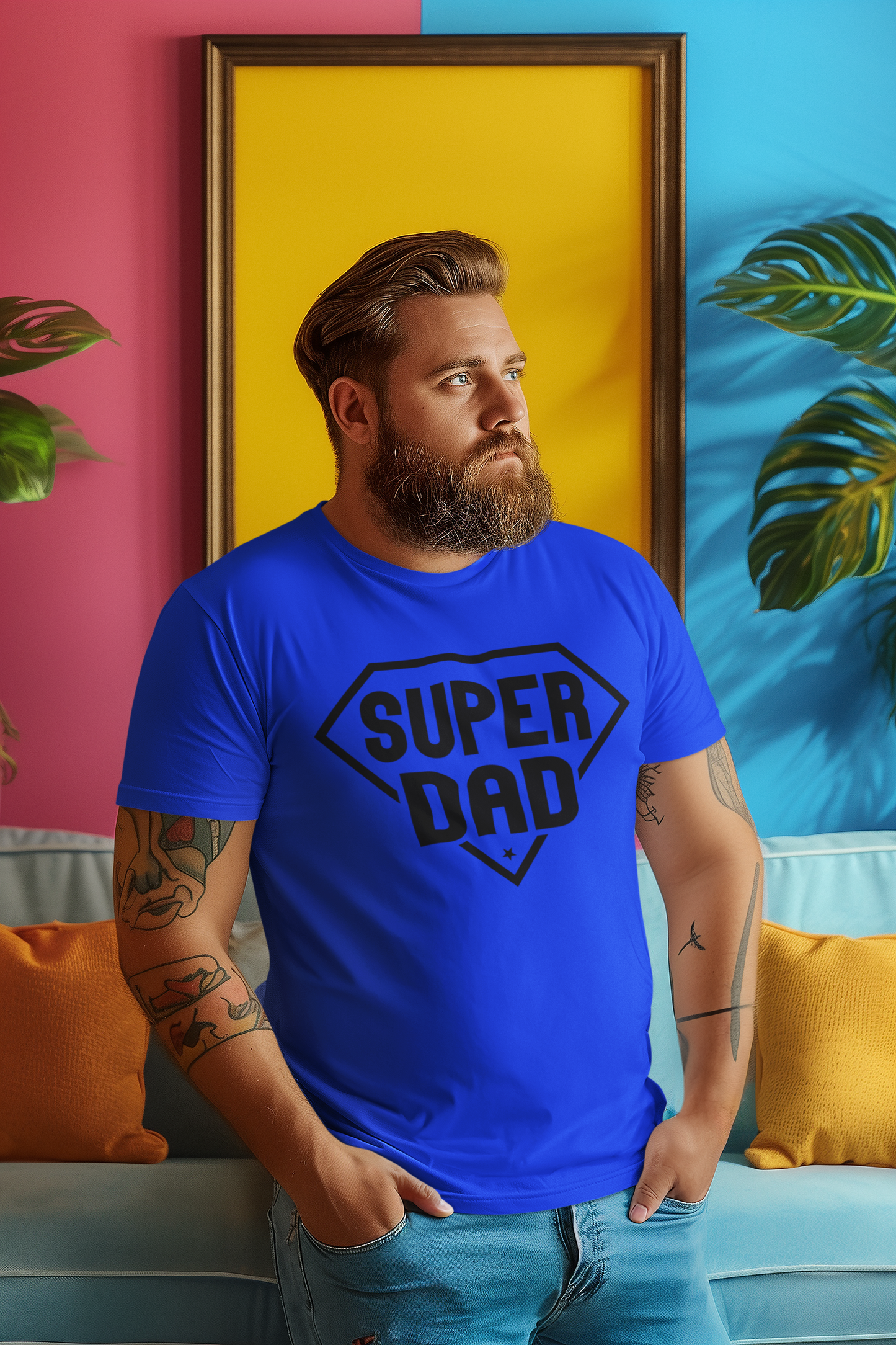 Super Dad T-Shirt by Luxe-Custom-Designer