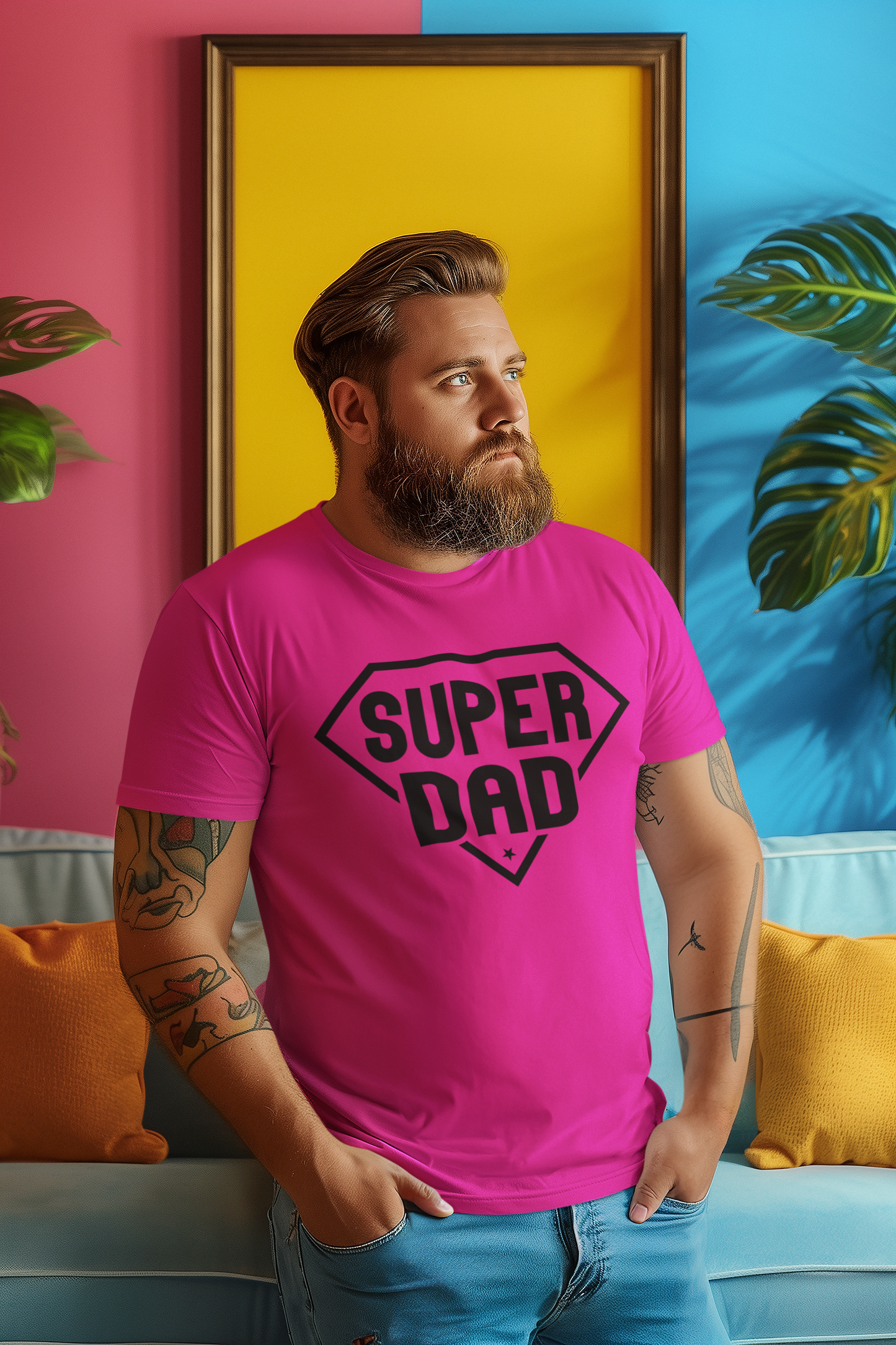 Super Dad T-Shirt by Luxe-Custom-Designer