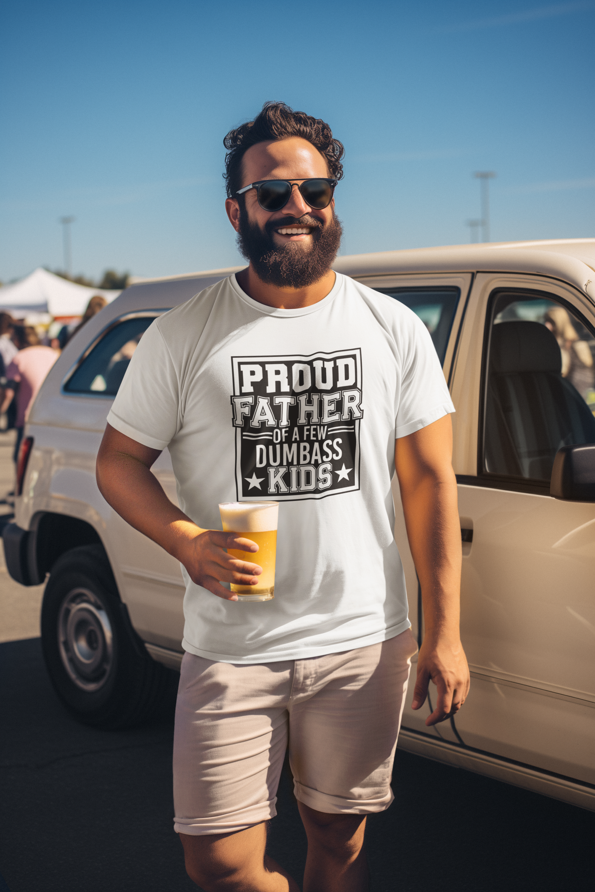 Proud Father T-Shirt by Luxe-Custom-Designer