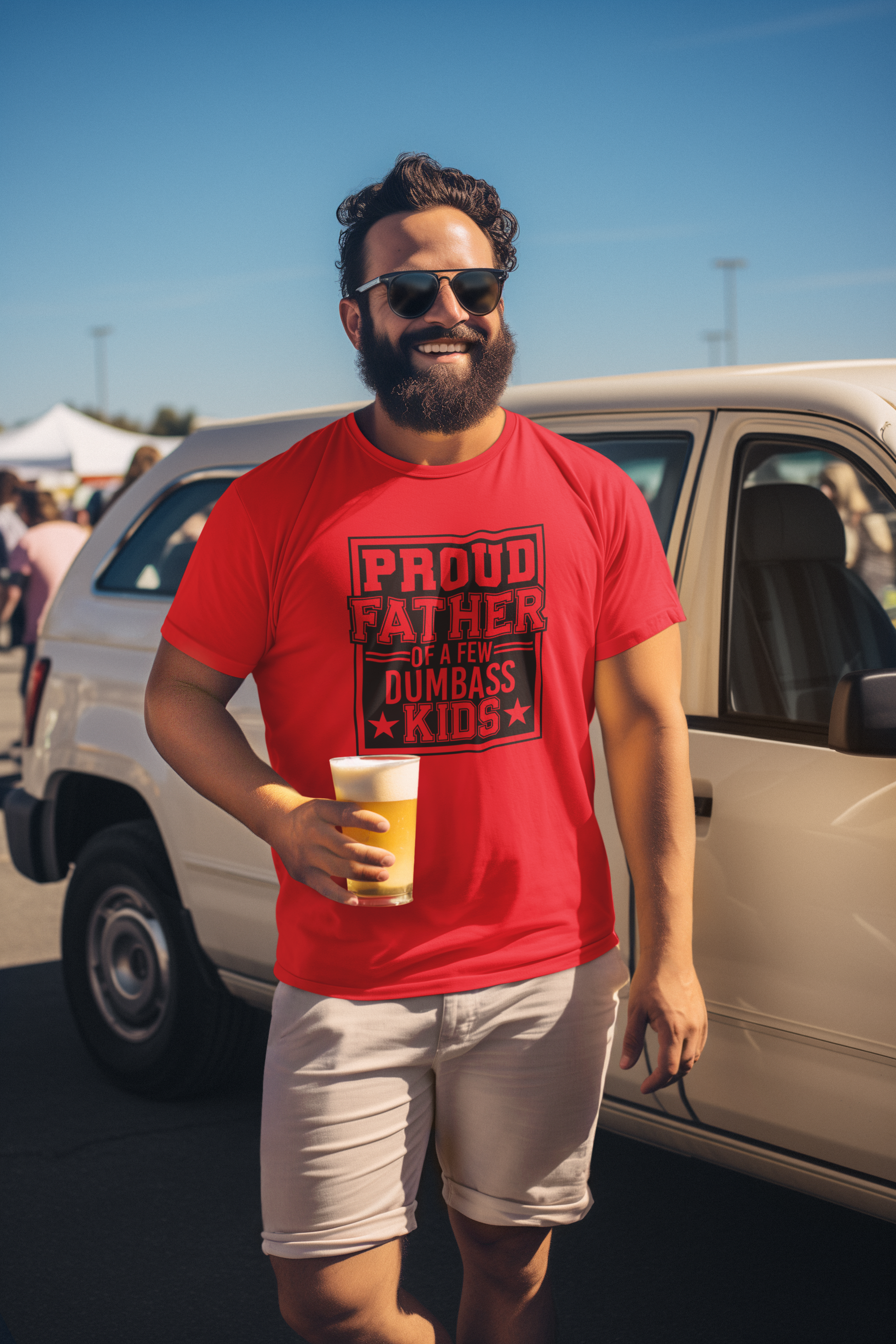 Proud Father T-Shirt by Luxe-Custom-Designer