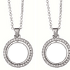 Silver Double Photo Pendant Necklace by Luxe-Custom-Designer