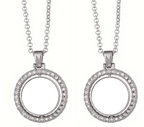 Silver Double Photo Pendant Necklace by Luxe Sensational